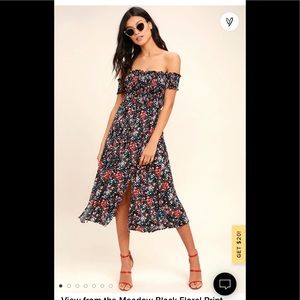 Lulus off the shoulder midi dress. New with tags